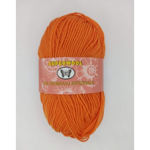 Νήμα superwool - πορτοκαλί 