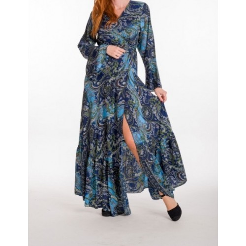 Φόρεμα κρουαζέ εμπριμέ Art Silk - One Size