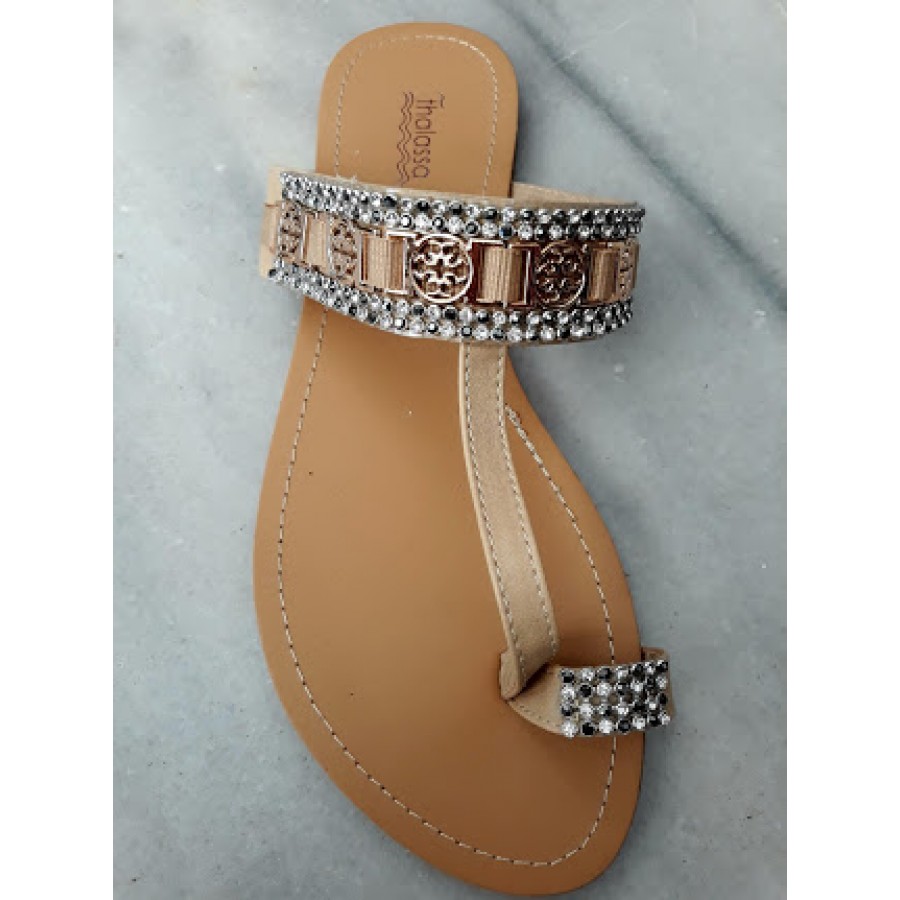 Σανδάλι στρας Νο. 37 (Beige)