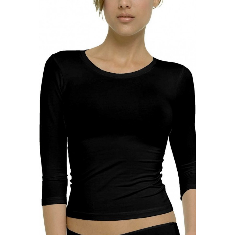 TOP SLEEVE 3/4 ΜΑΥΡΟ