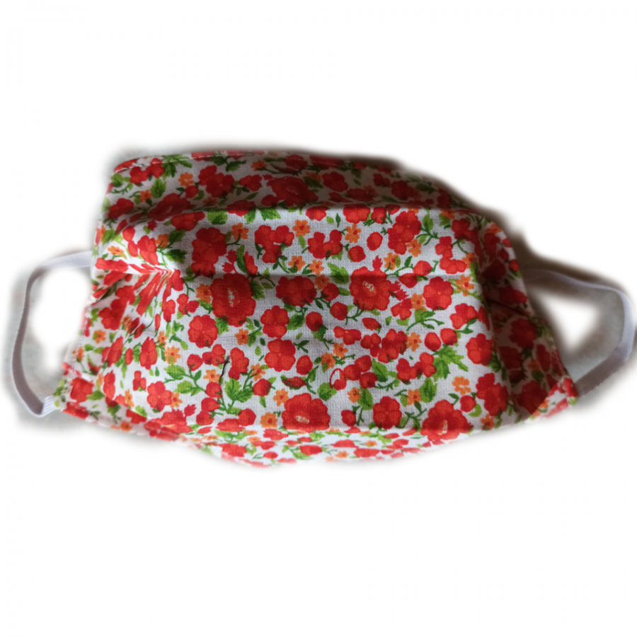 Μάσκα προστασίας υφασμάτινη 100% βαμβακερή - Floral
