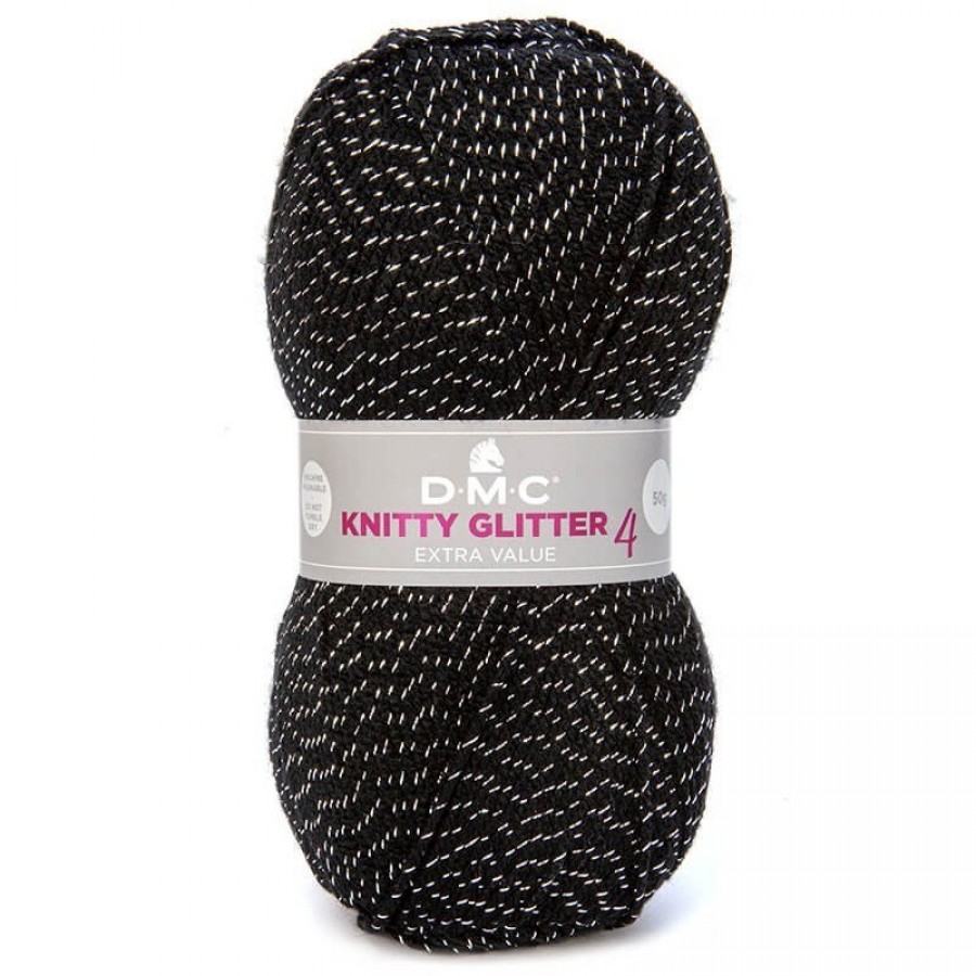 Νήμα Knitty 4 Glitter - 232 Μαύρο