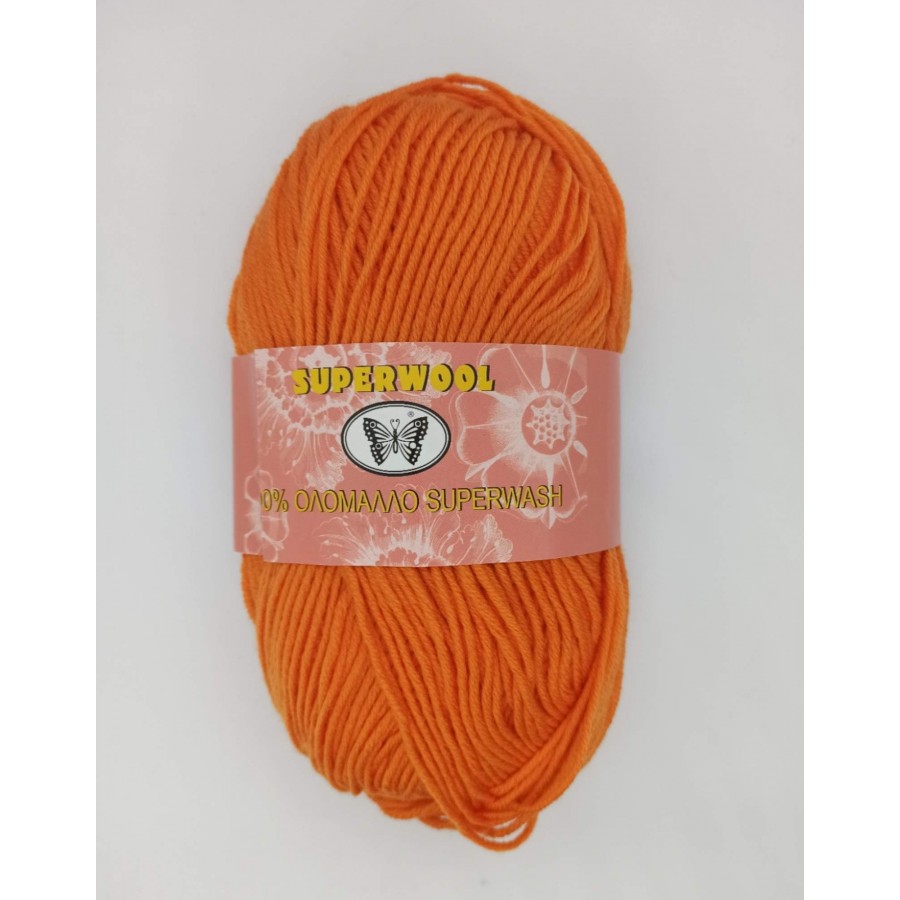 Νήμα superwool - πορτοκαλί 