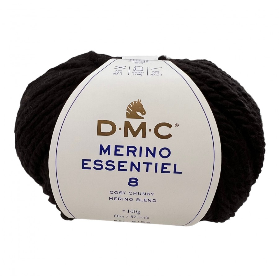 Νήμα Merino Essentiel  8 - μαύρο  - 873