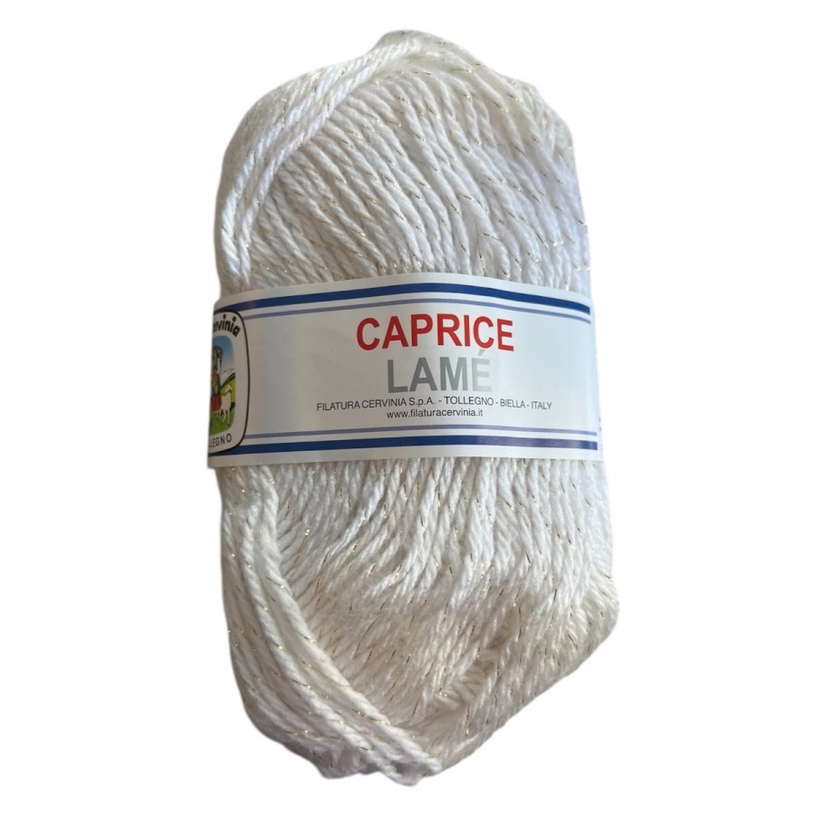 Νήμα Caprice Lamé - λευκό χρυσό 501